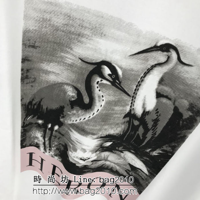 Heron Preston 18ss新款 仙鶴印花 寬鬆版 純棉短袖 男女同款 ydi1834